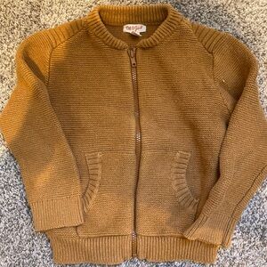 Cat & Jack Tan Zip-Up Sweater